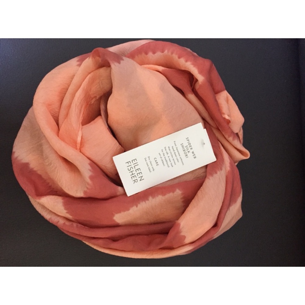Eileen Fisher Shibori Silk Scarf - New With Tags!